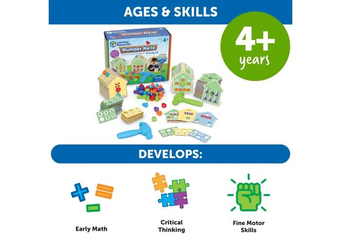 Number Nails Activity Set