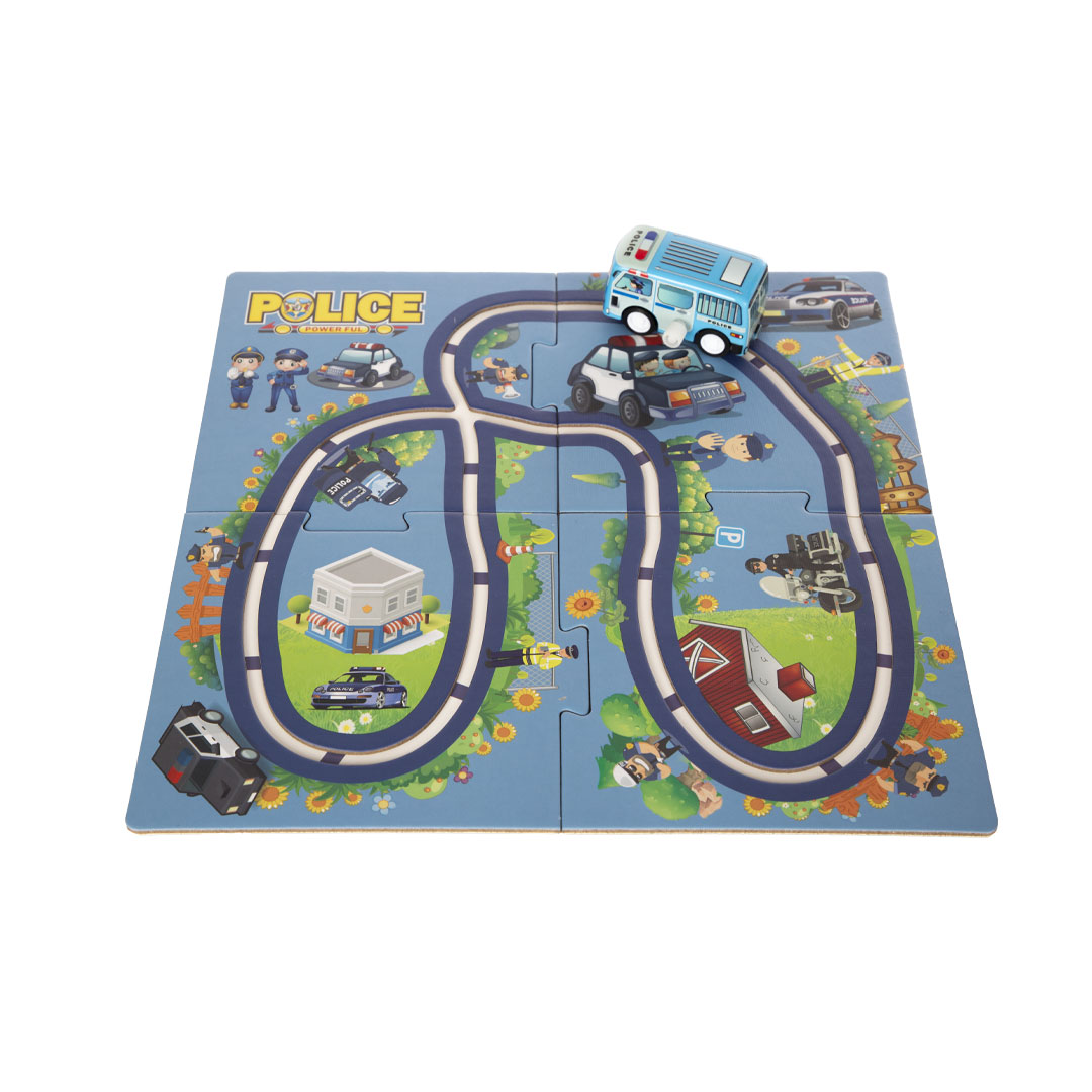 פאזל מסלול מכוניות משטרה