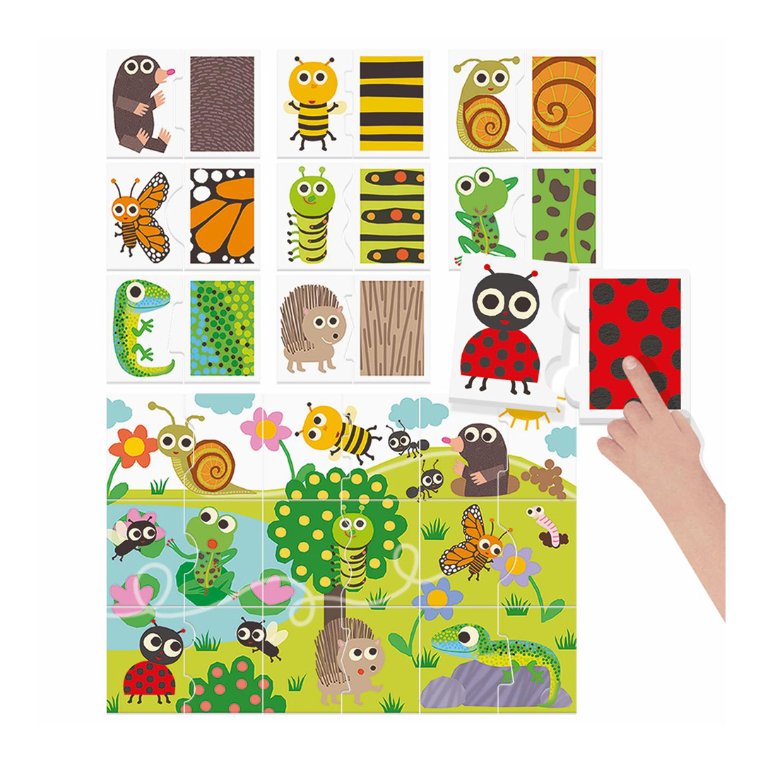 חיות ומרקמים (משחק התאמה באווירה מונטסורית) HEADU